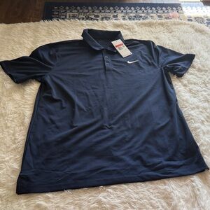Nike Dri-Fit Men’s Navy Blue Polo Shirt NWT Large